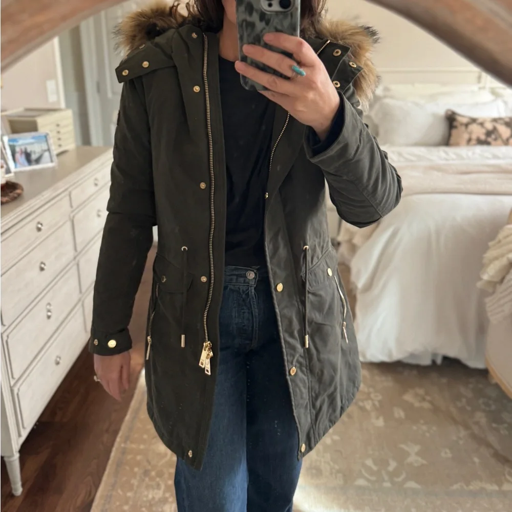 Holland Cooper New Green Waxed Parka - Picture 9 of 17